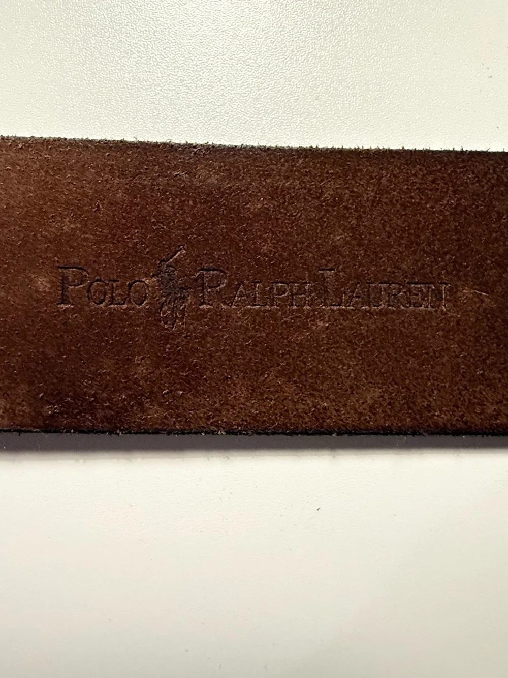 Polo by Ralph Lauren Men's Brown Distressed Leather Belt